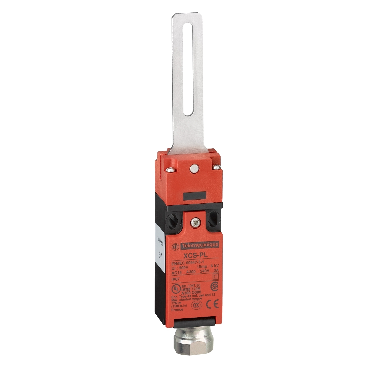XCSPL753 Preventa Turret Head Rotary Straight Lever Guard Switch With NC Contact, 240 V AC, 10 A, 2 Poles, 1 Wires
