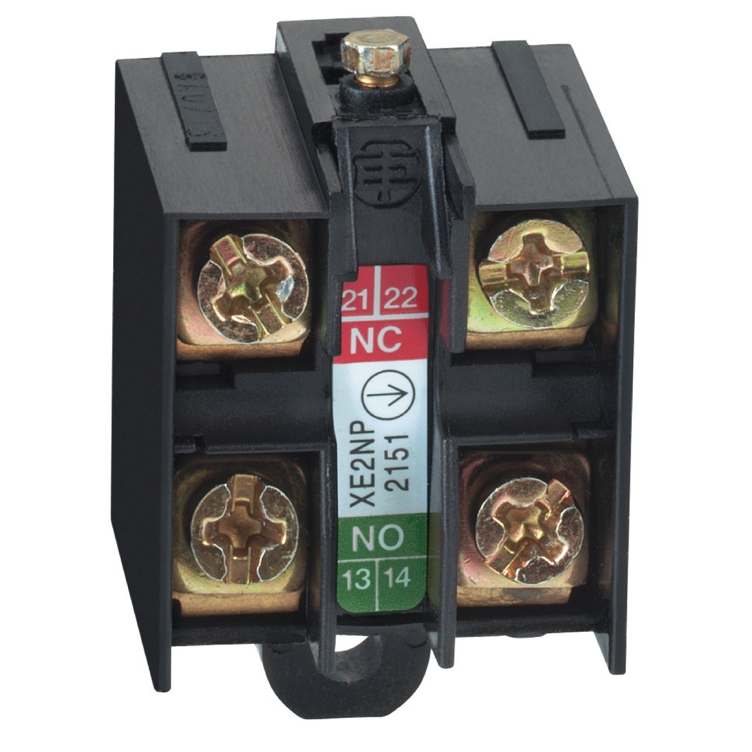 XE2NP2151 XE2N 2-Pole Limit Switch Contact Block, 1NO-1NC Contact, For Use With XCKD and XCKP Limit Switch, 10 A at 300 V AC Contact