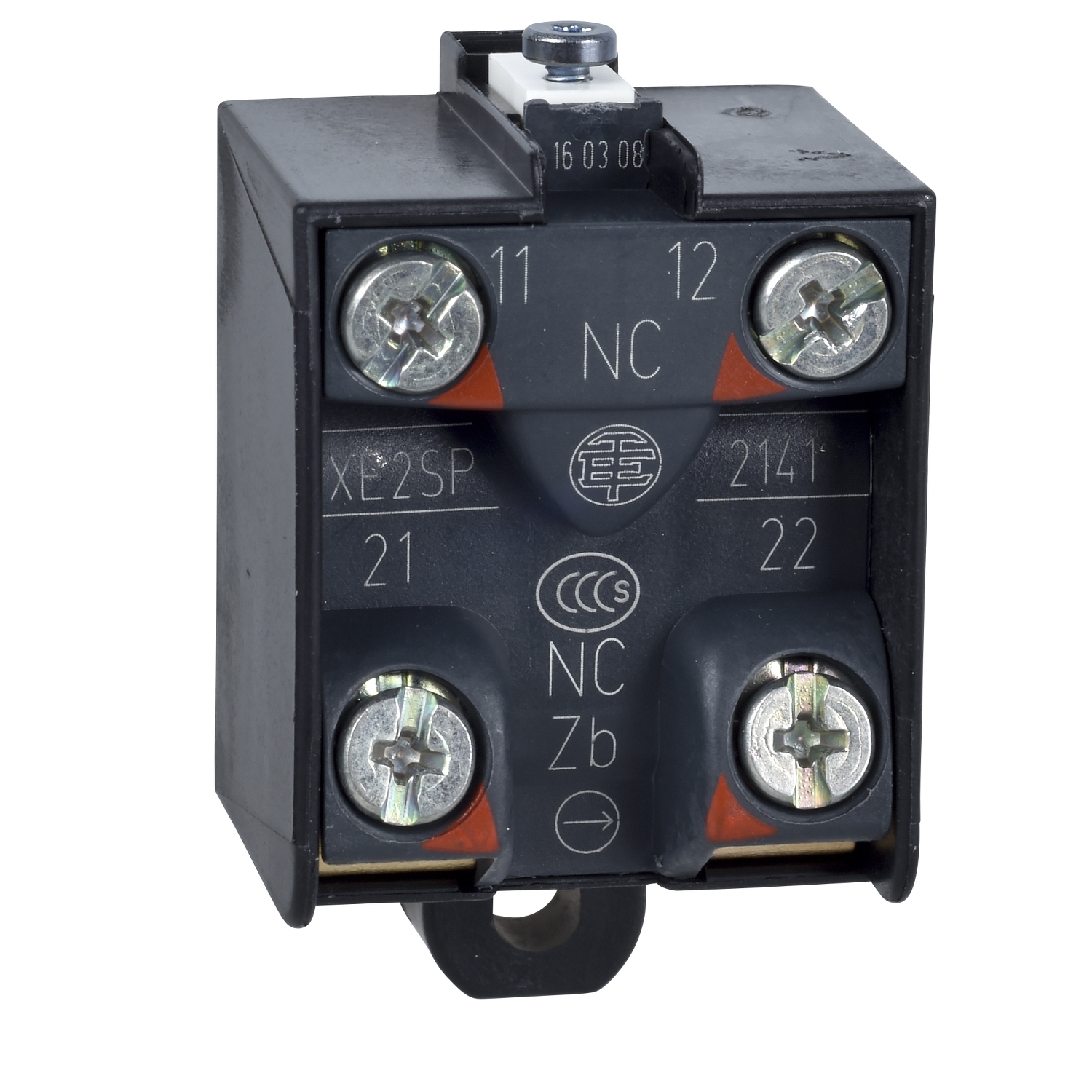 XE2SP2141 XESP Standard Limit Switch Contact Block, 2NC Contact, For Use With XCKD, XCKP and XCKS9 Limit Switch, 10 A at 300/500 V AC Contact