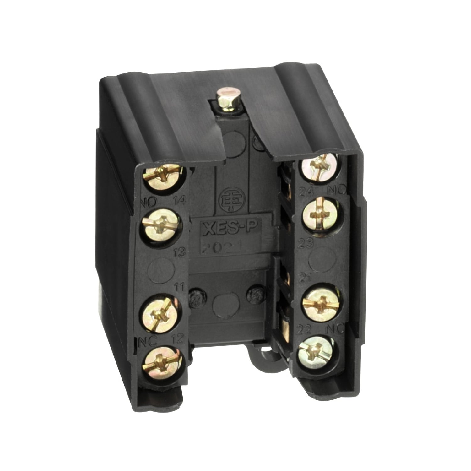 XESP2021 OsiSense 2-Pole Non-Plug-In Limit Switch Contact Block, 2NO-2NC Contact, For Use With XCKJ Series Standard Format Limit Switch, 10 A at 600 V AC Contact