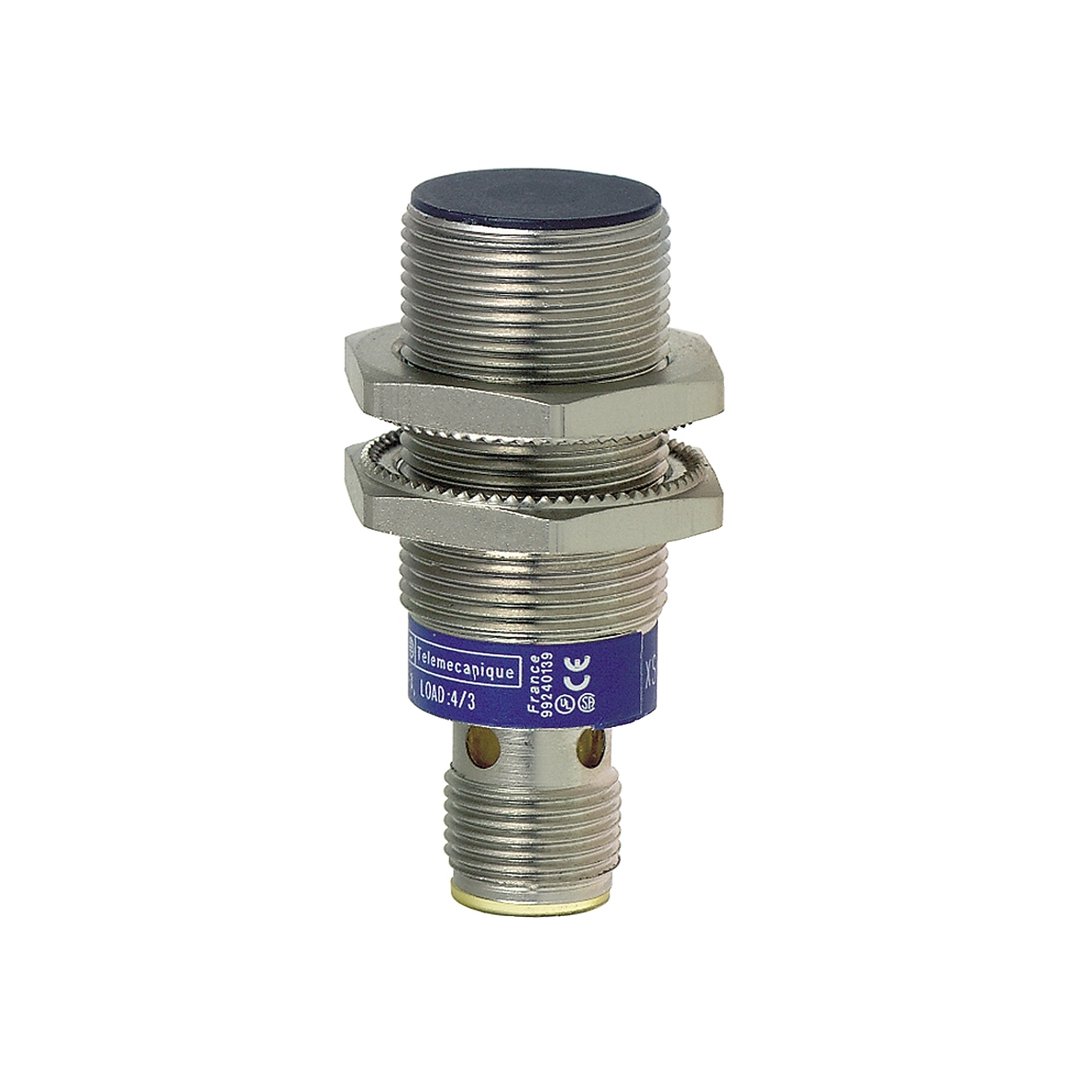 XS1N18NA349D Fixed Cylindrical Proximity Sensor With Reverse Polarity Protection, Inductive, NPN Output, 1NO Contact, 10 to 36/12 to 24 V DC