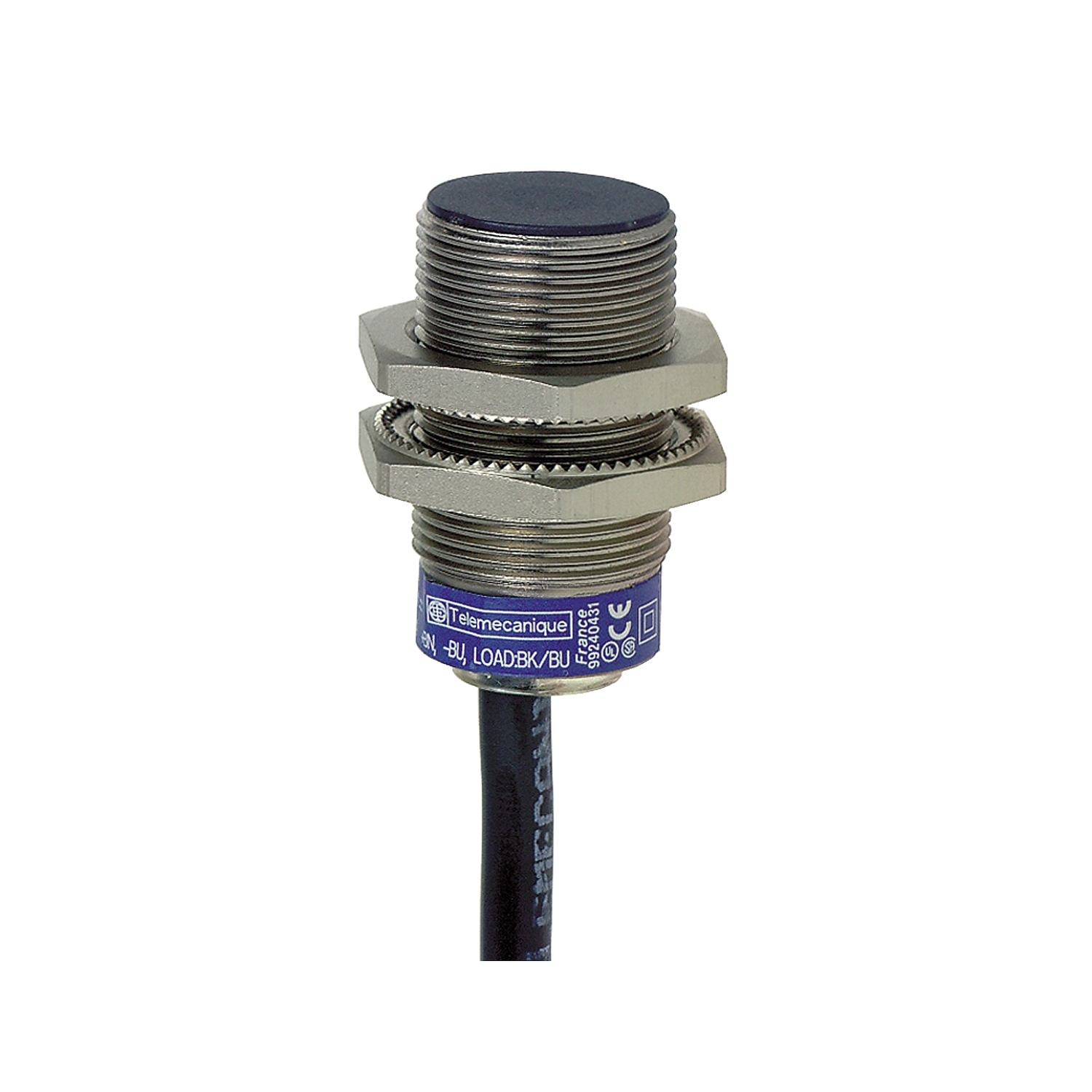 XS1N18PA349 OsiSense XS Fixed Cylindrical Proximity Sensor With Reverse Polarity Protection, Inductive, PNP Output, 1NO Contact, 10 to 36/12 to 24 V DC
