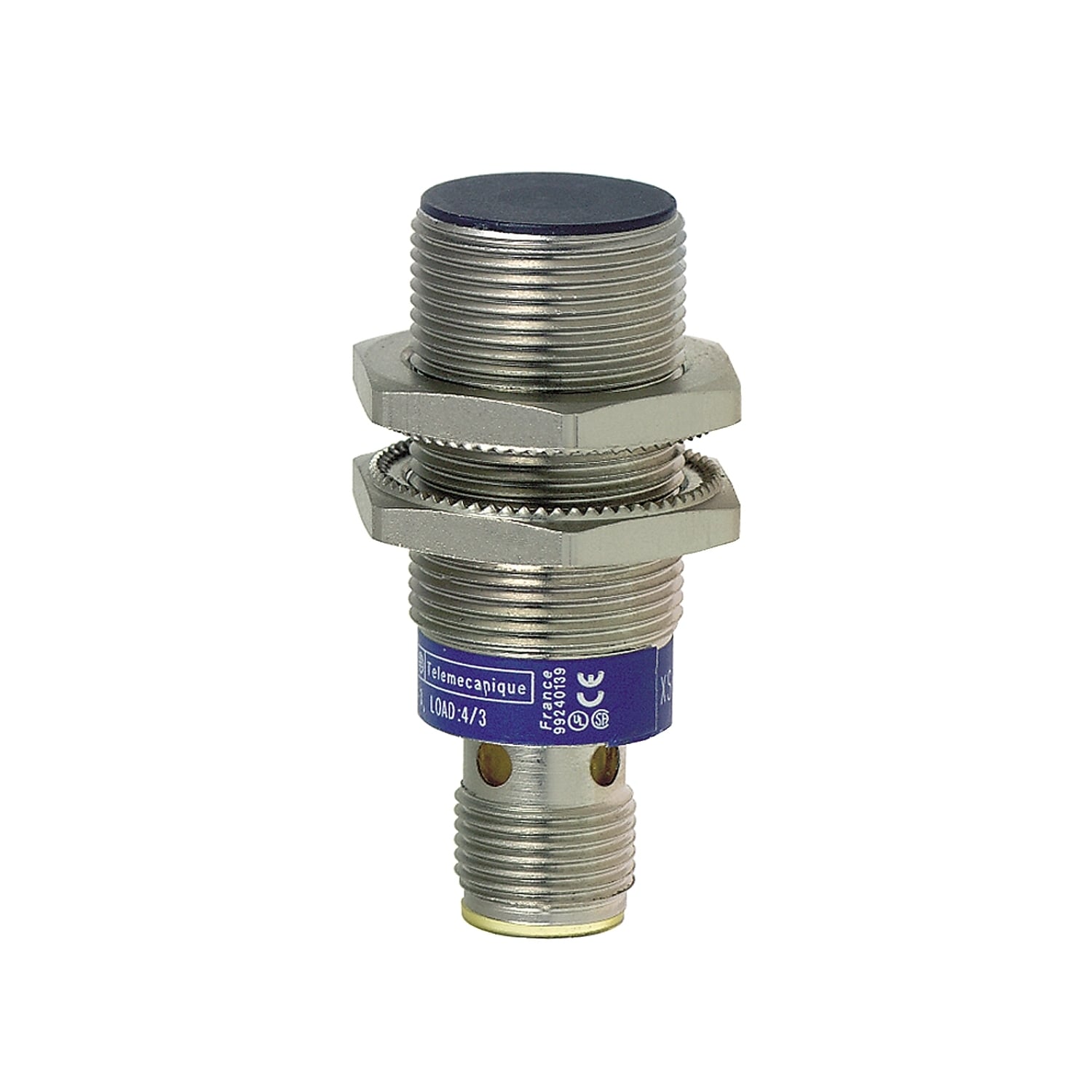 XS1N18PC410D OsiSense XS Fixed Cylindrical Proximity Sensor With Reverse Polarity Protection, Inductive, PNP Output, 1NO-1NC Contact, 9 to 36/12 to 24 V DC