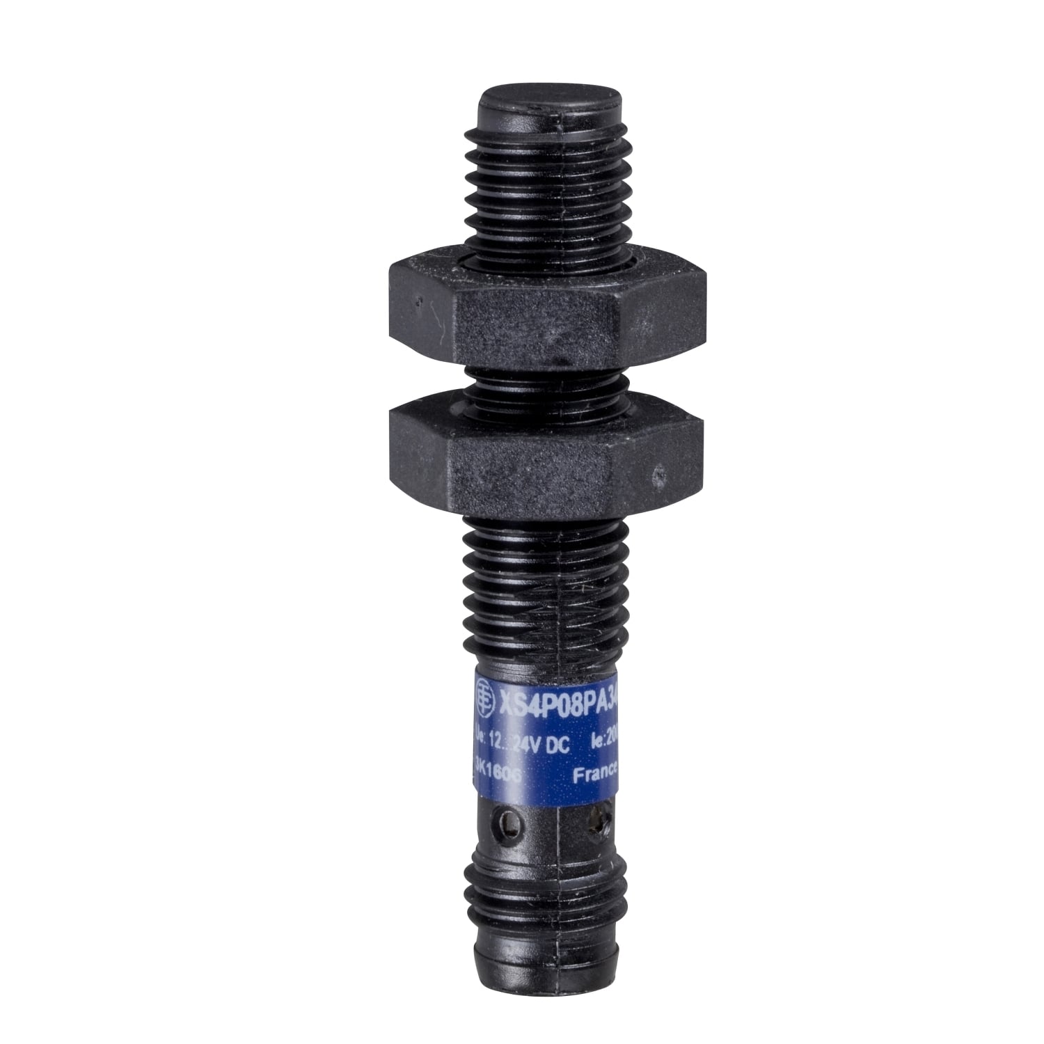 XS4P08PA340S OsiSense XS4 Series Cylindrical Fixed Form Proximity Sensor, Inductive, PNP/Discrete Output, 1NO Contact, 12 to 24 V DC