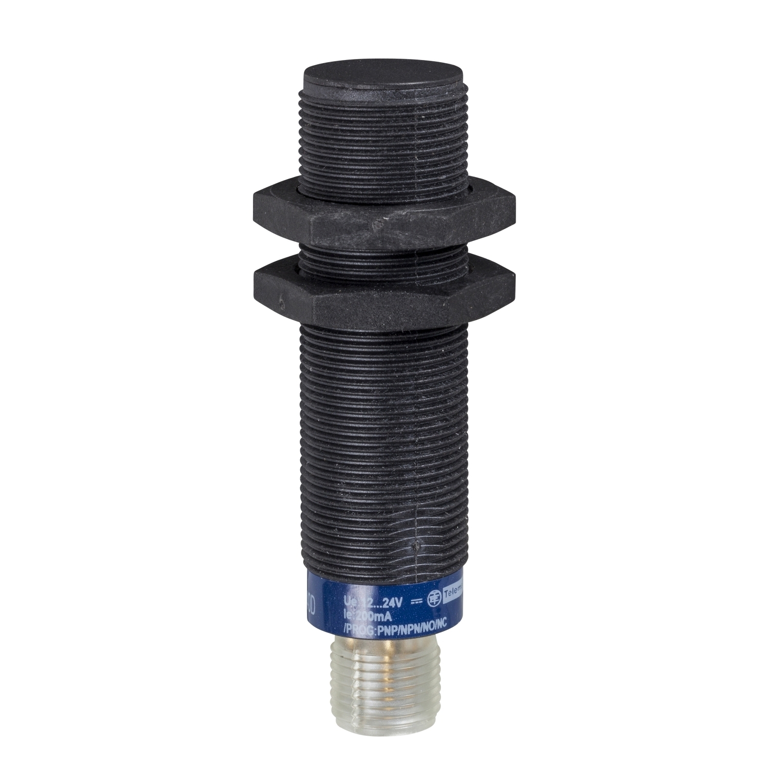 XS4P18KP340D OsiSense XS4 Series Cylindrical Fixed Form Proximity Sensor, Inductive, Discrete/PNP/NPN Output, 1NO-1NC (Programmable) Contact, 12 to 24 V DC