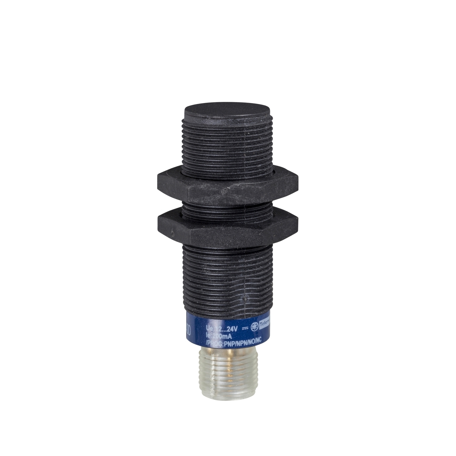 XS4P18PA340D OsiSense XS Fixed Cylindrical Proximity Sensor With Reverse Polarity Protection, Inductive, PNP Output, 1NO Contact, 10 to 36/12 to 24 V DC