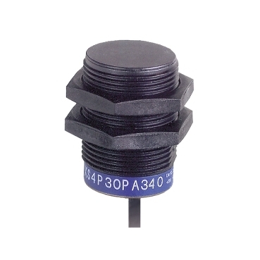 XS4P30NA340 OsiSense XS Fixed Cylindrical Probe Proximity Sensor With Reverse Polarity Protection, Inductive, NPN/Discrete Output, 1NO Contact, 10 to 30/12 to 24 V DC