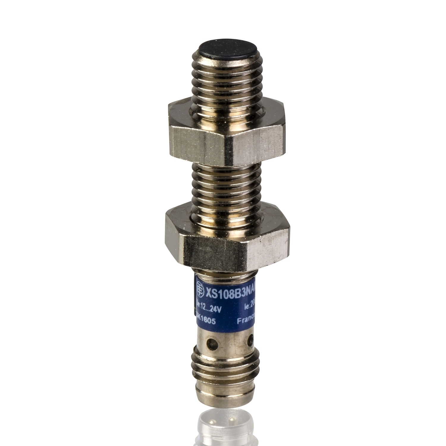 XS508B1PBM8 OsiSense XS Fixed Cylindrical Short Case Proximity Sensor With Reverse Polarity Protection, Inductive, PNP Output, 1NC Contact, 10 to 36/12 to 24 V DC