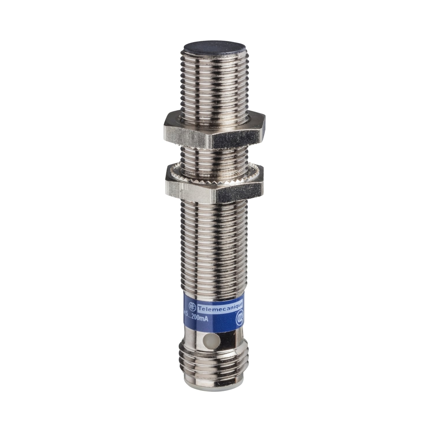 XS512B1NAM12 OsiSense XS Fixed Cylindrical Short Case Proximity Sensor With Reverse Polarity Protection, Inductive, NPN Output, 1NO Contact, 10 to 36/12 to 24 V DC