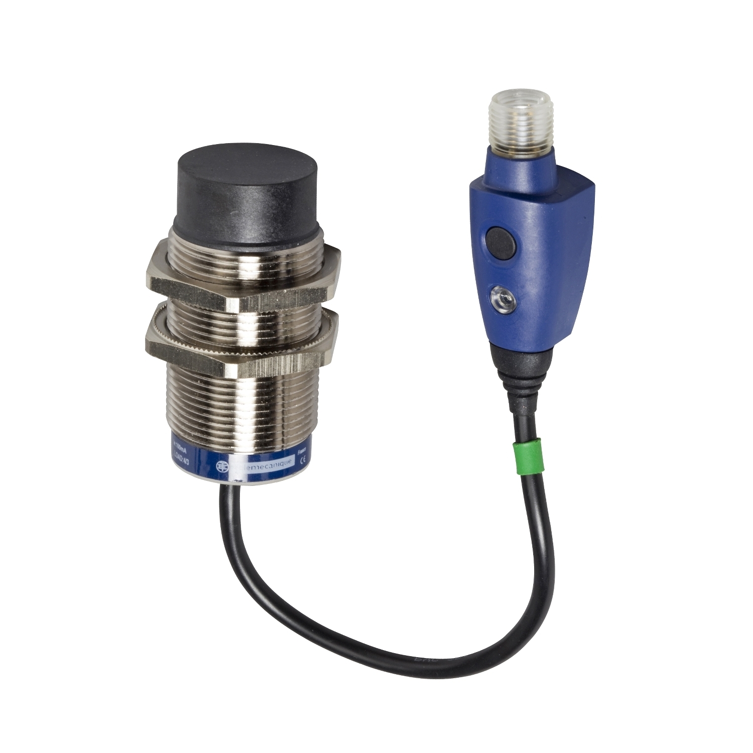 XS630B2NAL01M12 OsiSense XS 3-Wire Auto Adaptable Cylindrical Fixed Universal Inductive Proximity Sensor, Inductive, NPN/Discrete Output, 1NO Contact, 12 to 24 V DC