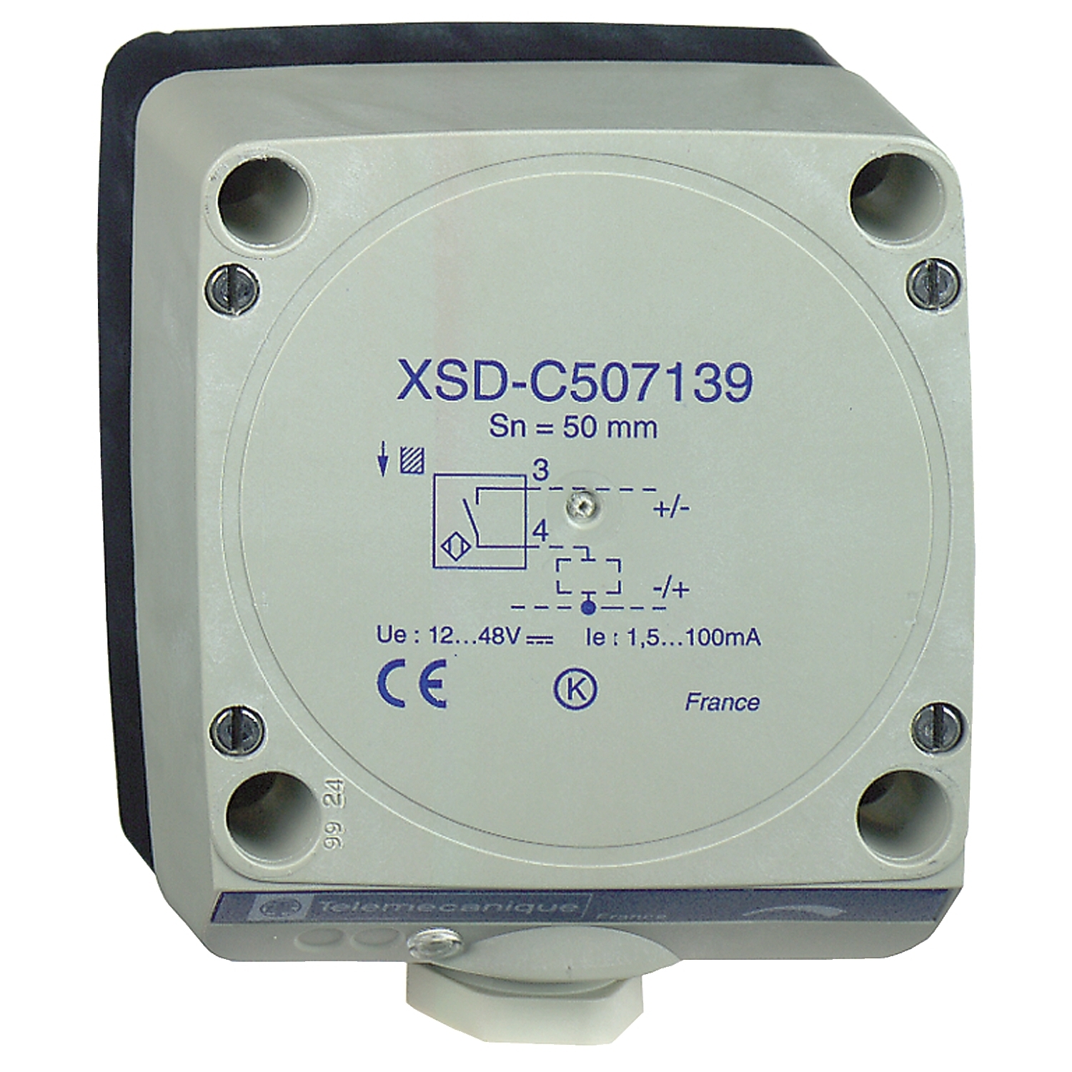 XSDC607319 OsiSense XS 2-Wire Fixed Non-Shielded Rectangular Inductive Proximity Sensor, Inductive, Discrete Output, 1NO-1NC Contact, 12 to 48 V DC