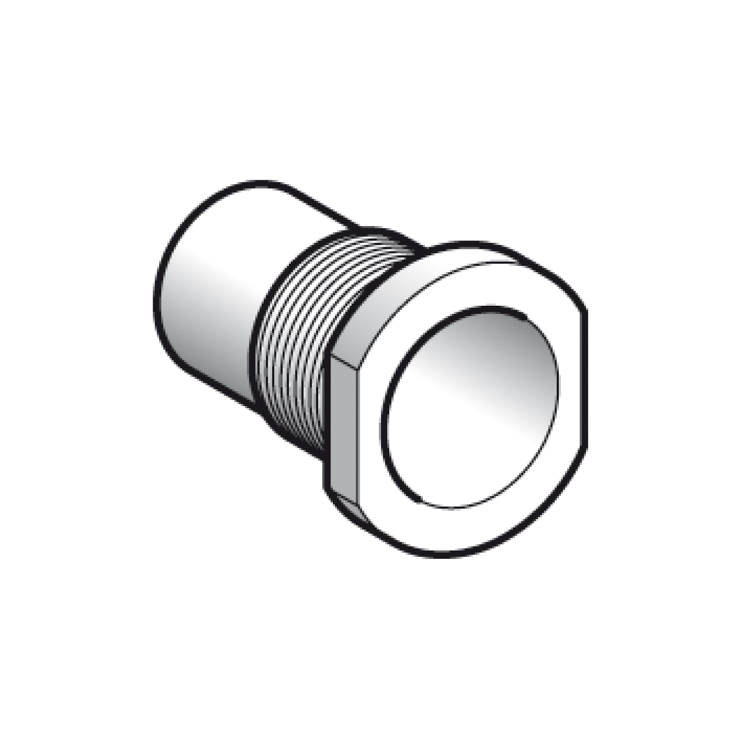 XTAZ30 OsiSense Thread Adapter, For Use With XS/XT Series M30 Cylindrical Sensor, Direct Mount