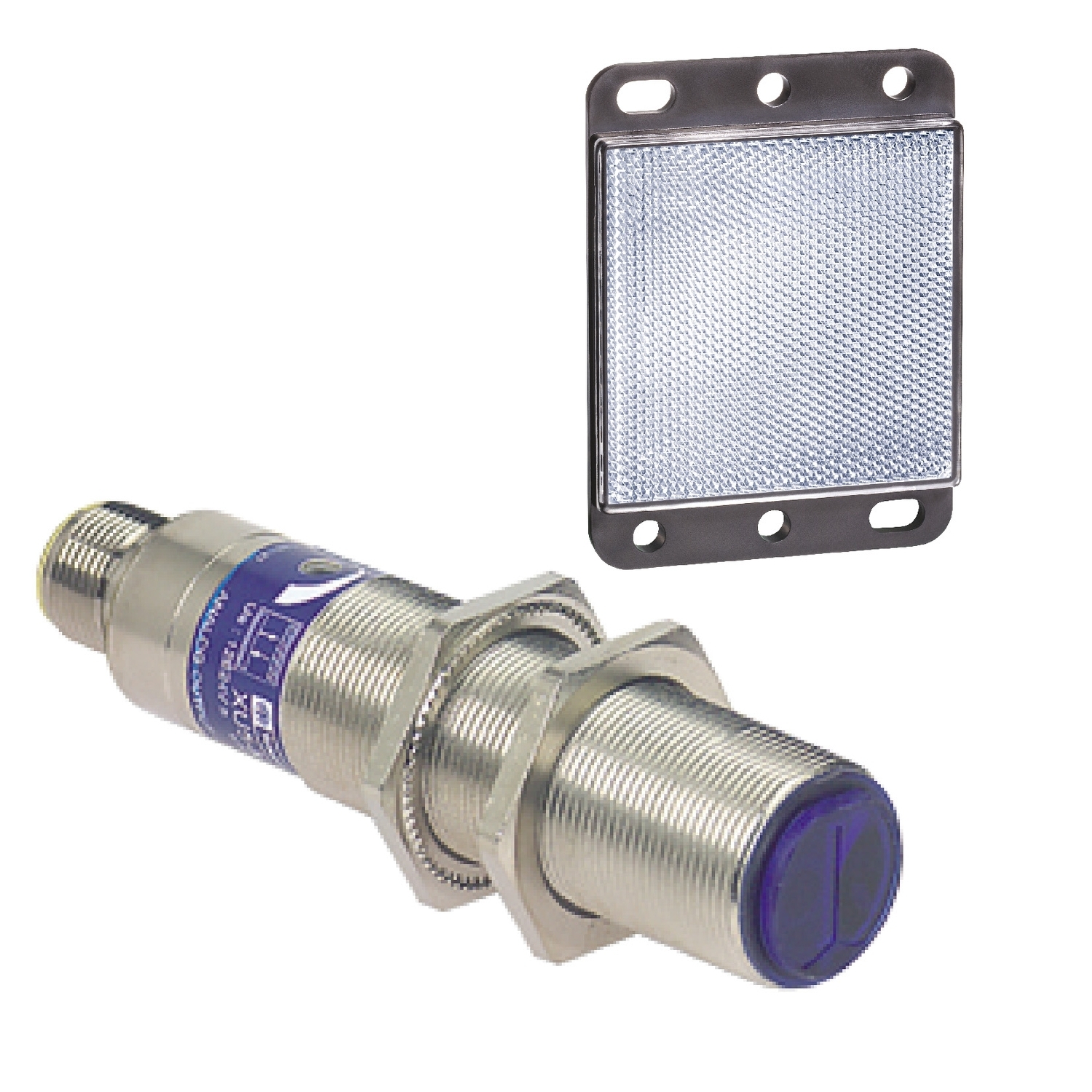 XU9M18MA230K OsiSense XU Simply Easy 2-Wire Axial Photoelectric Sensor, M18 Cylindrical Shape, 3 m, Infrared Sensing Beam, 20 ms Response, Solid State 1NO Output