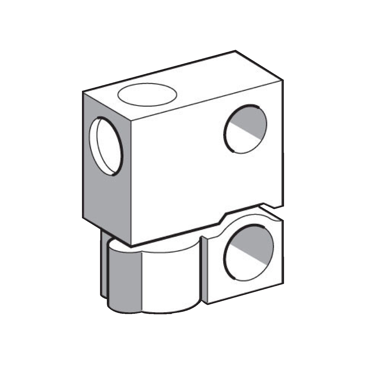 XUFZ05 OsiSense XU XUF Series Fixing Clamp With Lens, For Use With XUFZ911/XUFZ921 900 mm Plastic Fiber Optic and XUFZ910/XUFZ920 600 mm Plastic Fiber Optic, Plastic