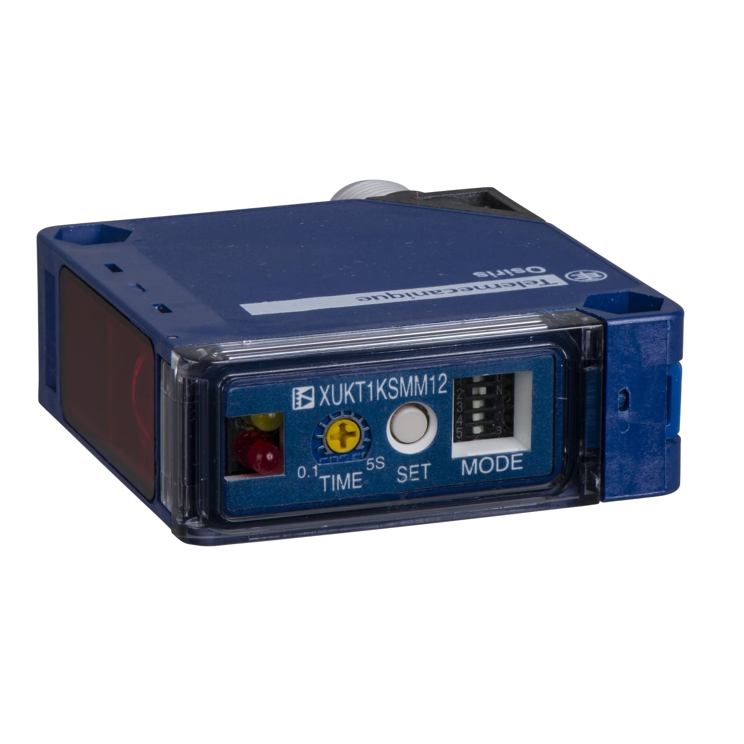 XUKT1KSMM12 OsiSense XU Compact Photoelectric Sensor, 4.92 ft, Red Reflex Sensing Beam, 0.3 ms Response, NPN/PNP 1NO-1NC/Programmable Output