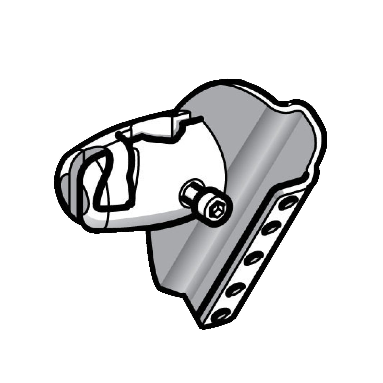 XUZX2003 OsiSense 3-D Fixing Bracket With Ball Joint, For Use With XUZC50 and XUX Series Compact 92 x 71 mm Photoelectric Sensor
