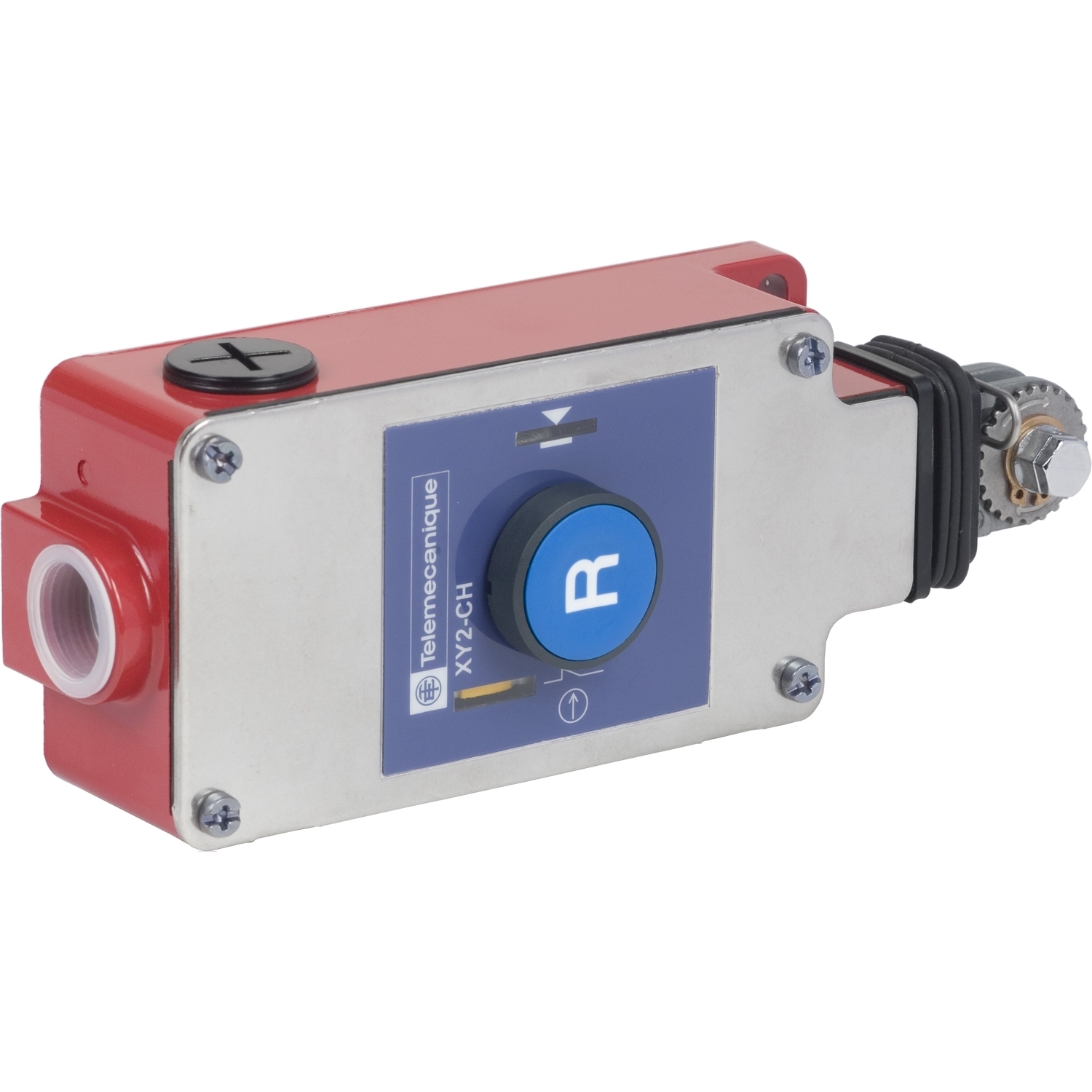 XY2CH13150 Preventa XY2-CH Dusttight/Watertight Emergency Stop Latching Rope Cable Pull Switch, 240 V AC, 3/10 A, 2 Poles, 1NO-1NC Contact