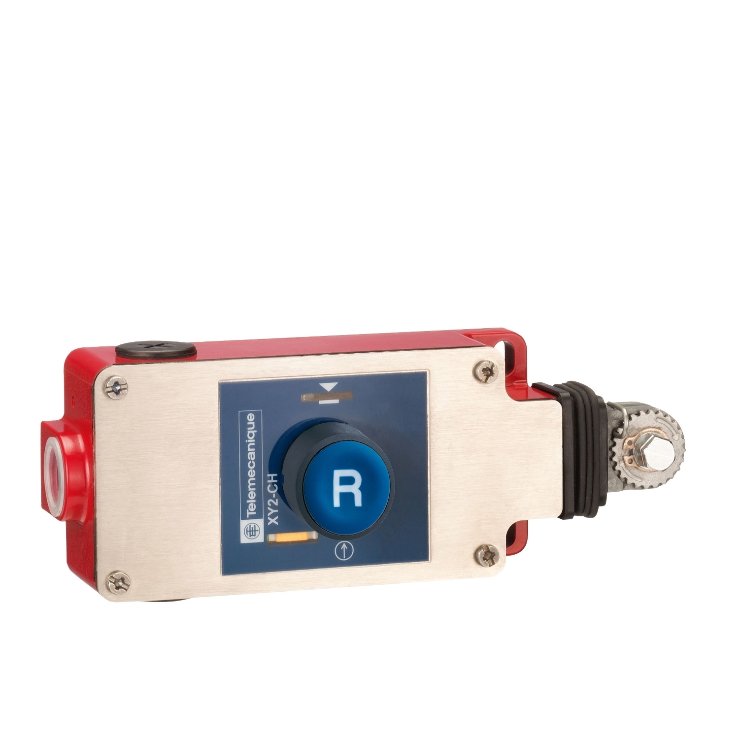 XY2CH13150H7 Preventa XY2-CH 1-Cable Latching Emergency Stop Rope Pull Switch, 300 V AC, 10 A, 2 Poles, 1NO-1NC Contact
