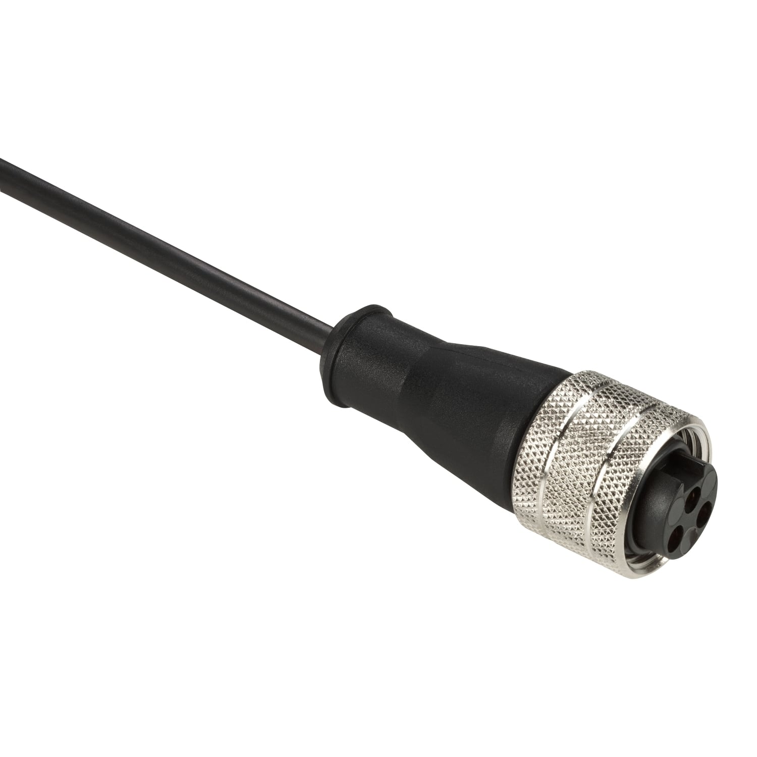 XZCP1670L5 XZ Series Screw-On Pre-Wired Connector, 250 V AC, 3-Pin 7/8-16 UN Jack End Connection, 16.4 ft L, (3) 0.5 sq-mm Conductor, PUR