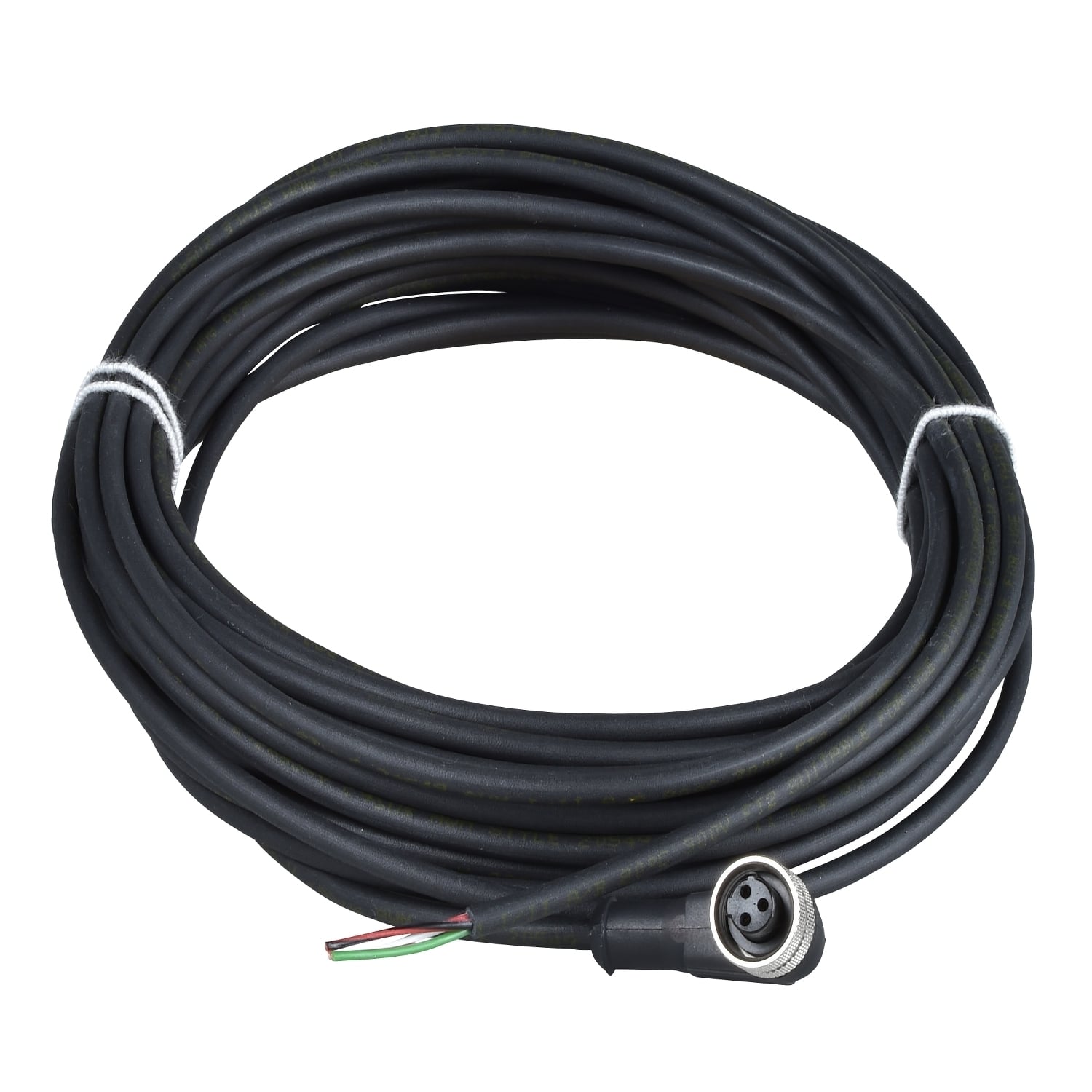 XZCP1965L10 OsiSense XZ Screw-On Pre-Wired Connector, 250 V AC/300 V DC, 3-Pin 1/2-20 UNF Jack End Connection, 10 m L, 0.34 sq-mm Conductor, PUR