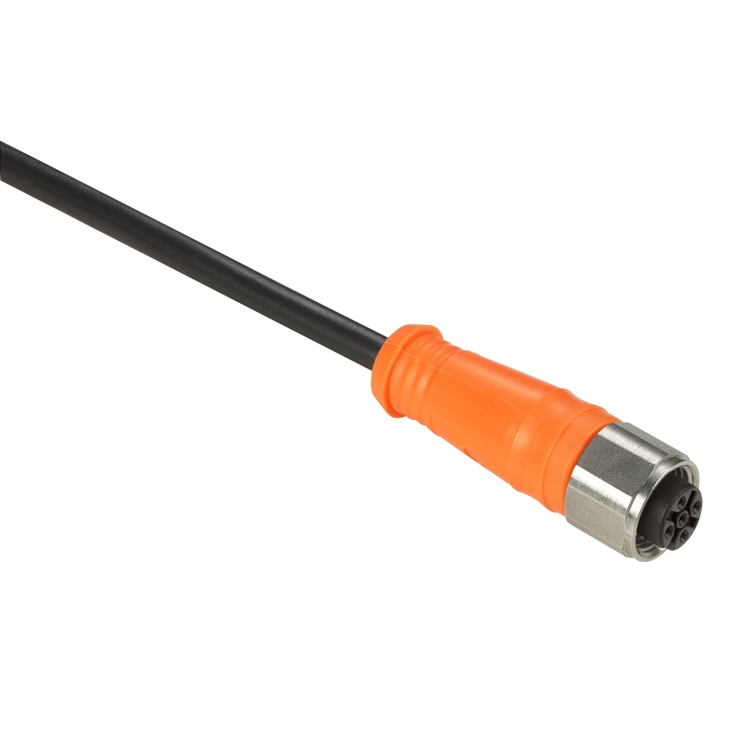 XZCPA1141L2 OsiSense XZ XZ Series Screw-On Pre-Wired Connector, 250 V AC/300 V DC, 4-Pin M12 Jack End Connection, 6.56 ft L, (4) 0.34 sq-mm Conductor, PVC