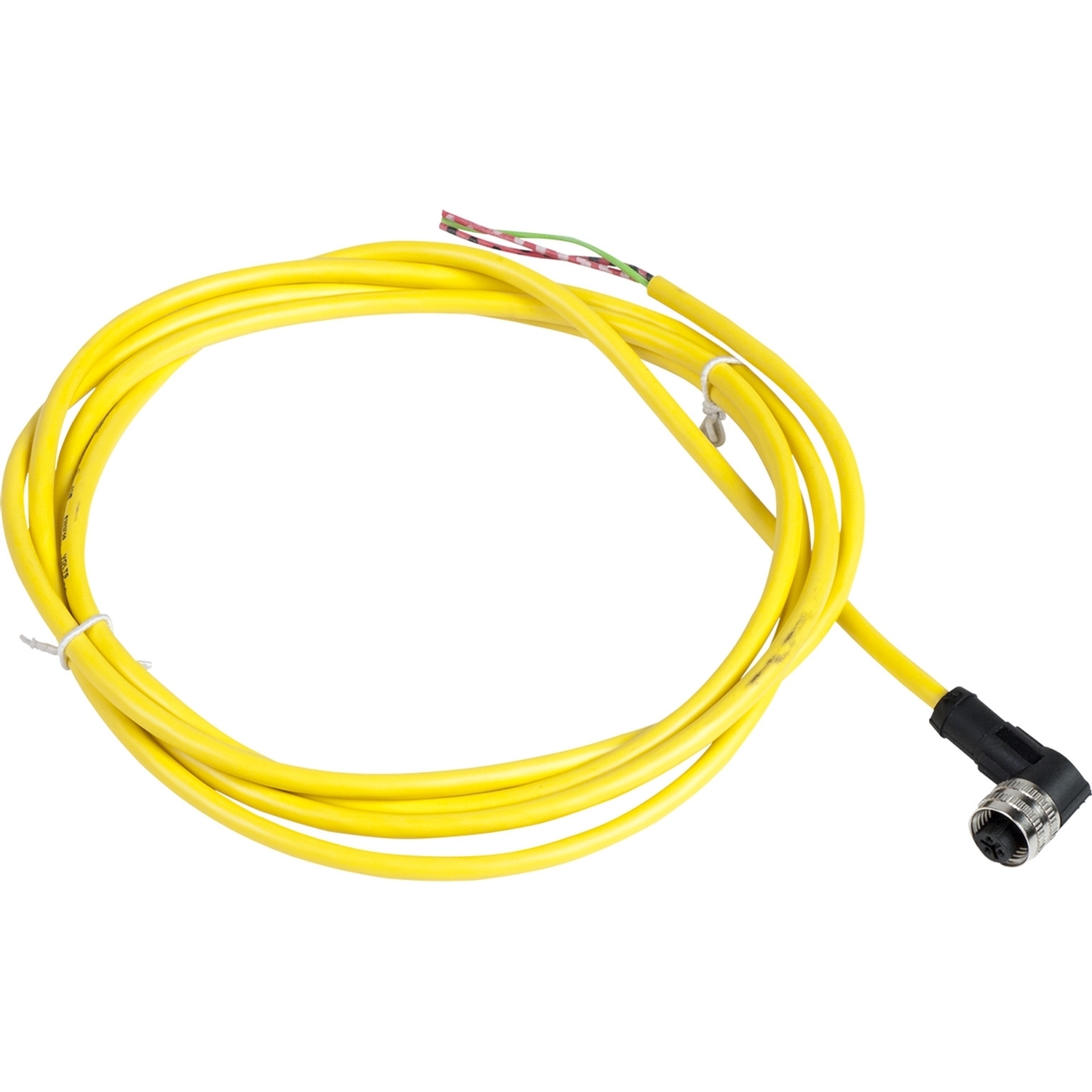 XZCPV1965L2 OsiSense XZ Elbowed Pre-Wired Connector, 1/2-20 UNF Female Connector, 2 m L Cable, 3 Poles