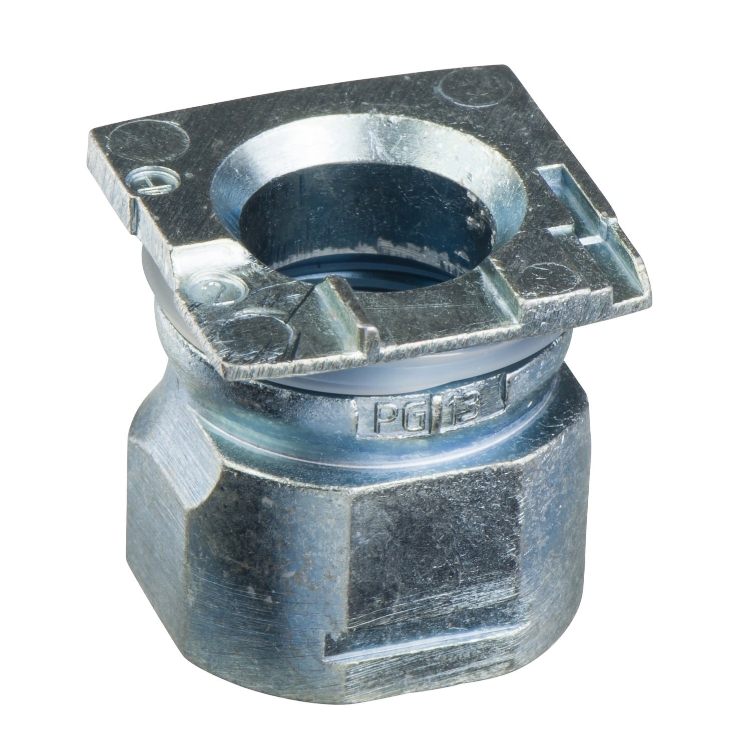 ZCDEG13 OsiSense XC ZCD Series Cable Gland Entry Base, For Use With Limit Switch, PG 13.5, Metal