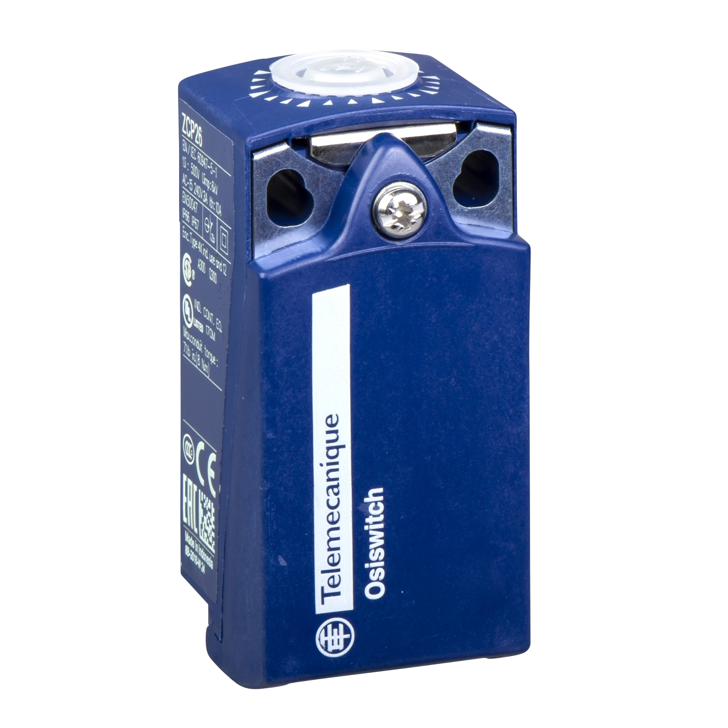 ZCP26 OsiSense XC ZCP Series Fixed Limit Switch Body, 1NO-1NC Contact, For Use With XCKP, ZCP and ZCP Series Standard Format Compact Limit Switch, 3 A at 240 V AC Contact