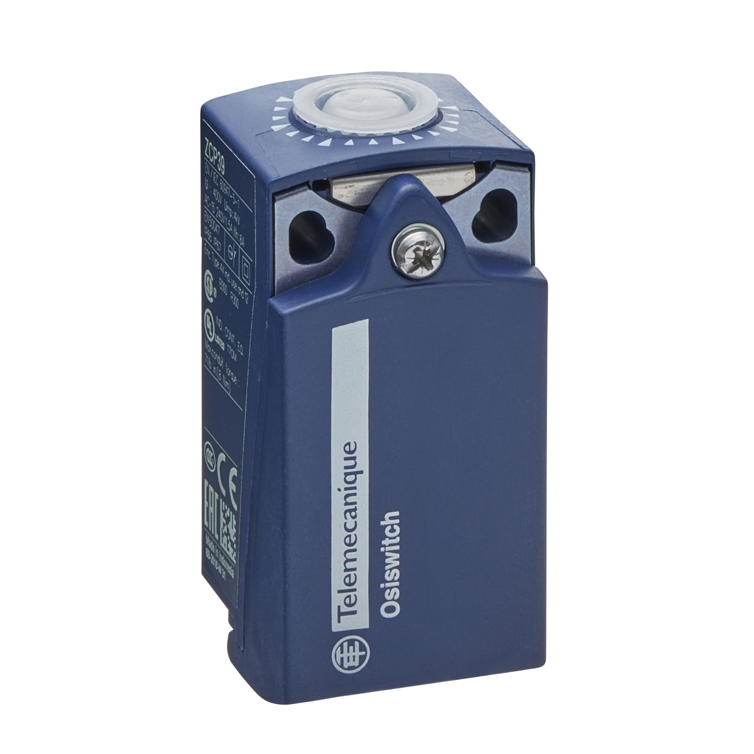 ZCP39 OsiSense 3-Pole Fixed Limit Switch Body With XCKP Standard Compact Limit Switch, 1NO-2NC Contact, For Use With XCKP Standard Compact Limit Switch, 0.75 A at 240 V AC, 0.1 A at 250 V DC Contact