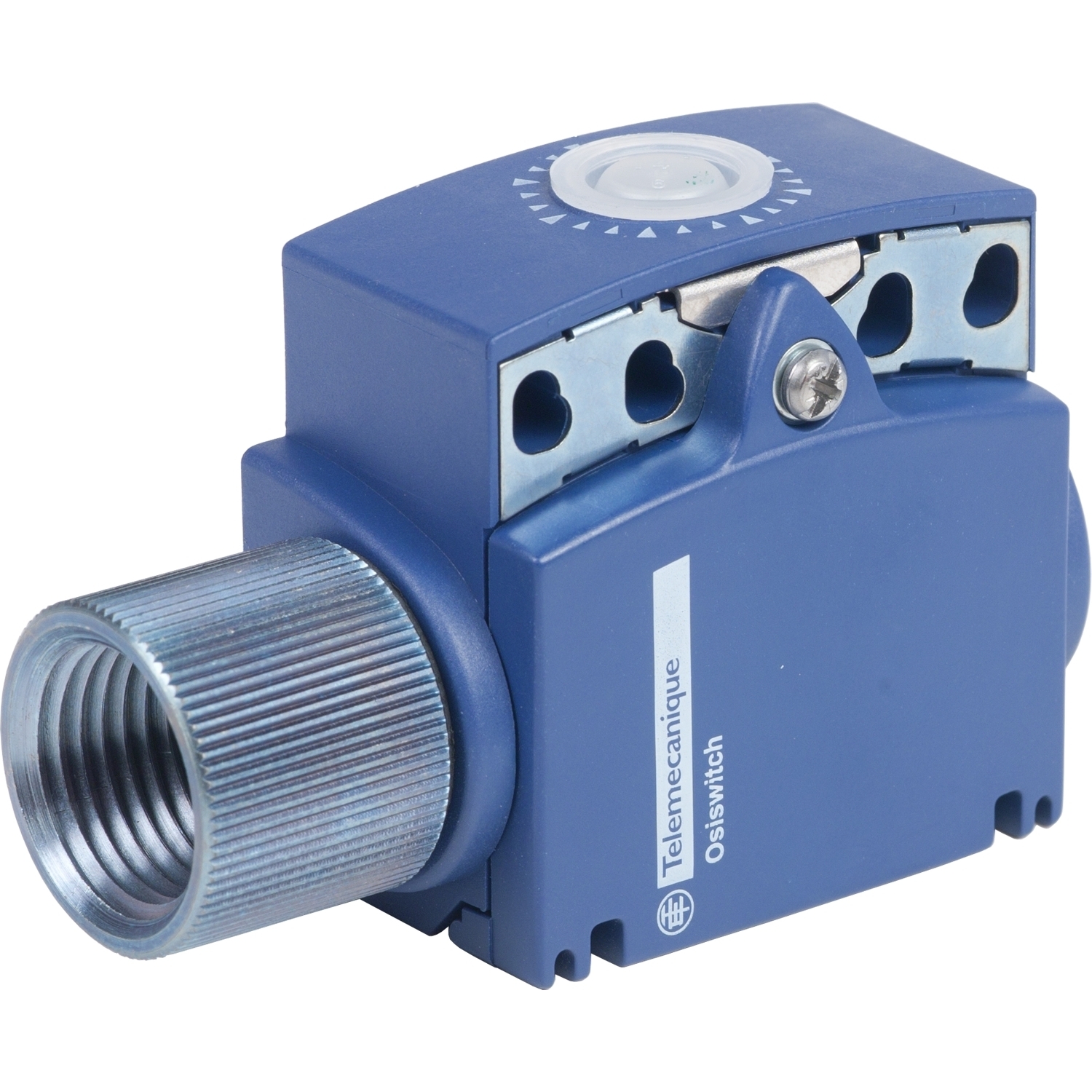 ZCT21N12 OsiSense 2-Pole Fixed Limit Switch Body With Positive Opening, 1NO-1NC Contact, For Use With XCKT Standard Compact Limit Switch, 1.5 A at 240 V AC, 0.1 A at 250 V DC Contact