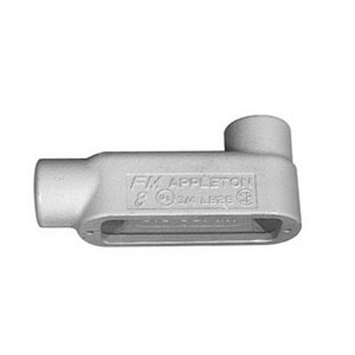 Type LB Conduit Body, 3/4 inch, Gray Iron, Triple-Coat (Zinc Electroplate/Chromate/Epoxy Powder Coat)