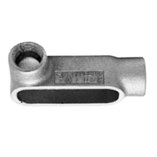 Threaded Type LL Conduit Body, 1/2 inch, Gray Iron, Triple-Coat (Zinc Electroplate/Chromate/Epoxy Powder Coat)