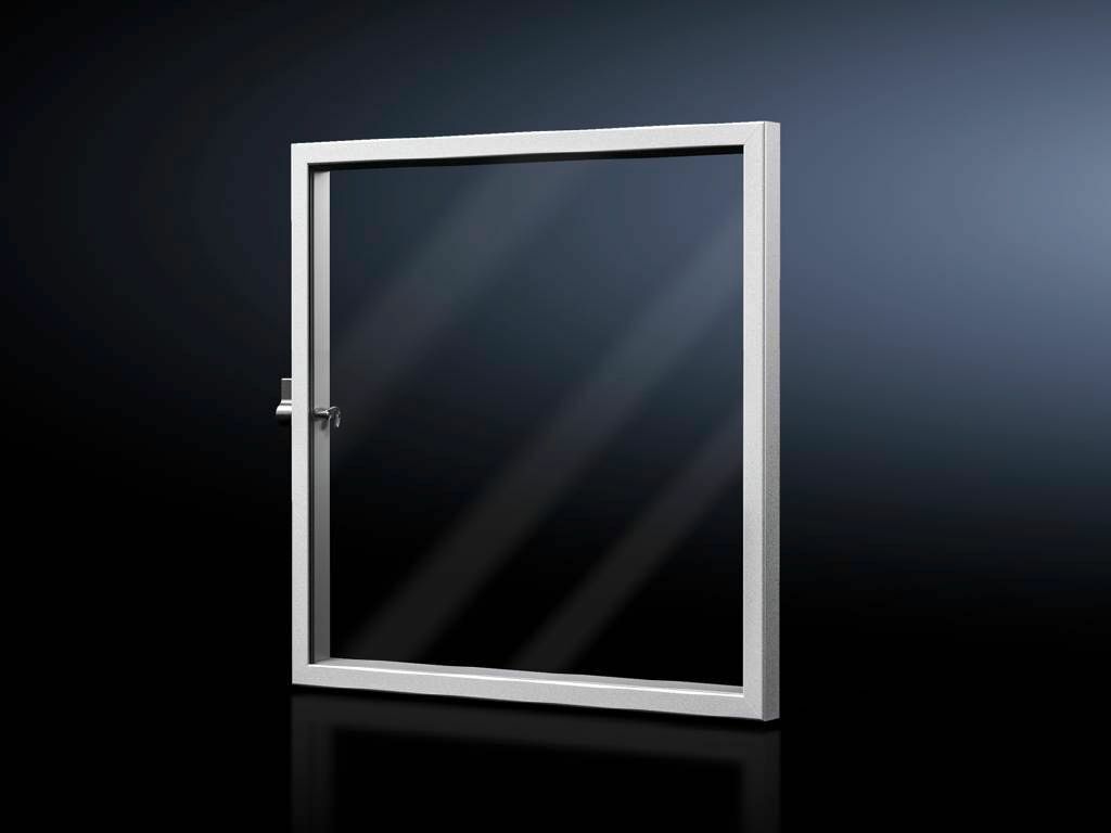 2760010 Viewing Window, 317 mm W x 437 mm H, 60 mm W x 60 mm H Cut Out, For Use With AX Series 1039.000, 1339.000 and 1009.000 Compact Enclosures, Aluminum Frame/Acrylic Glass Panel, Natural Anodized