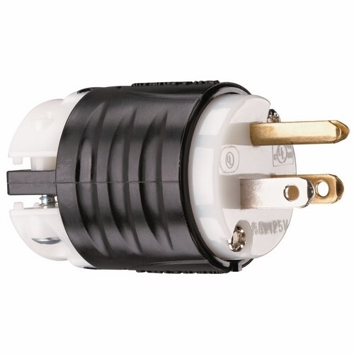 PS5266X 15 Amp, 125V Extra-Hard Use Spec-Grade Plug, White Face