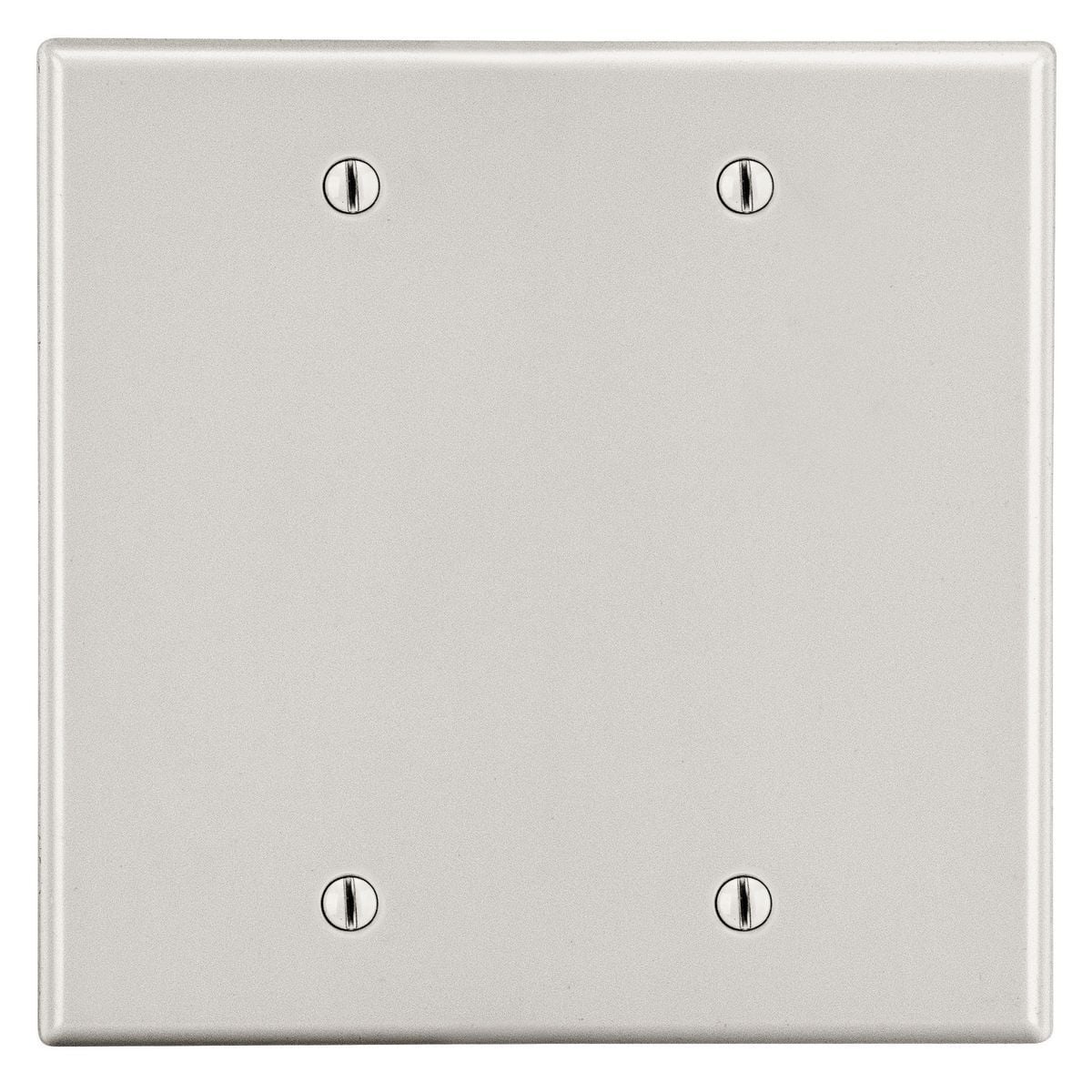 P23LA Non-Metallic Standard Blank Wall Plate, 2 Gangs, 4.69 in W x 4.63 in H, Polycarbonate Thermoplastic, Light Almond