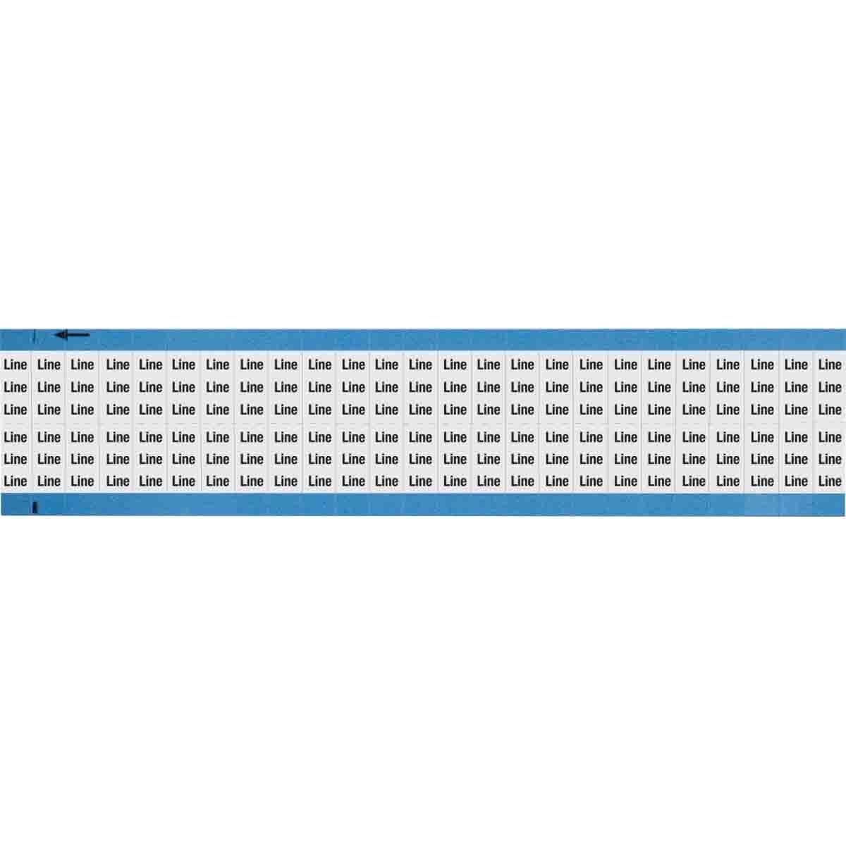 WM-LIN-SC-PK WM Series Card Mount Pre-Printed Solid Symbol Wire Marker Card, 3/4 in L, Black on White, B-500 Repositionable Vinyl Coated Fabric, 72 Markers per Card