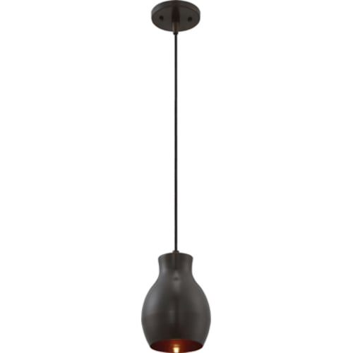 62-838 Nuvo Vessel Dimmable Mini Pendant, (1) Lamp, 120 VAC, Bronze/Copper Accent Housing