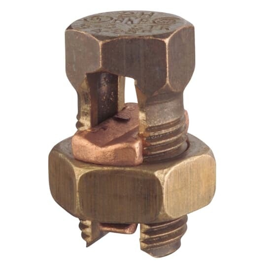 2H3 Blackburn Type H High Strength Split Bolt Connector, 6 to 2 AWG Solid Copper Conductor, 19/32 x 1-15/32 in Bolt, Bronze Alloy