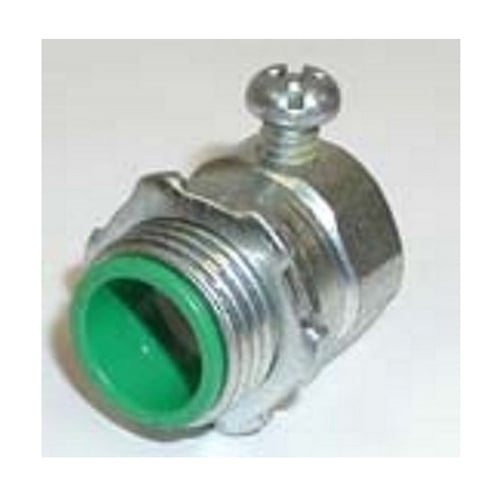 231-USI Bridgeport Concretetight Insulated Throat Set Screw Connector, 3/4 in Trade, For Use With EMT Conduit, Steel, Electro-Plated Zinc
