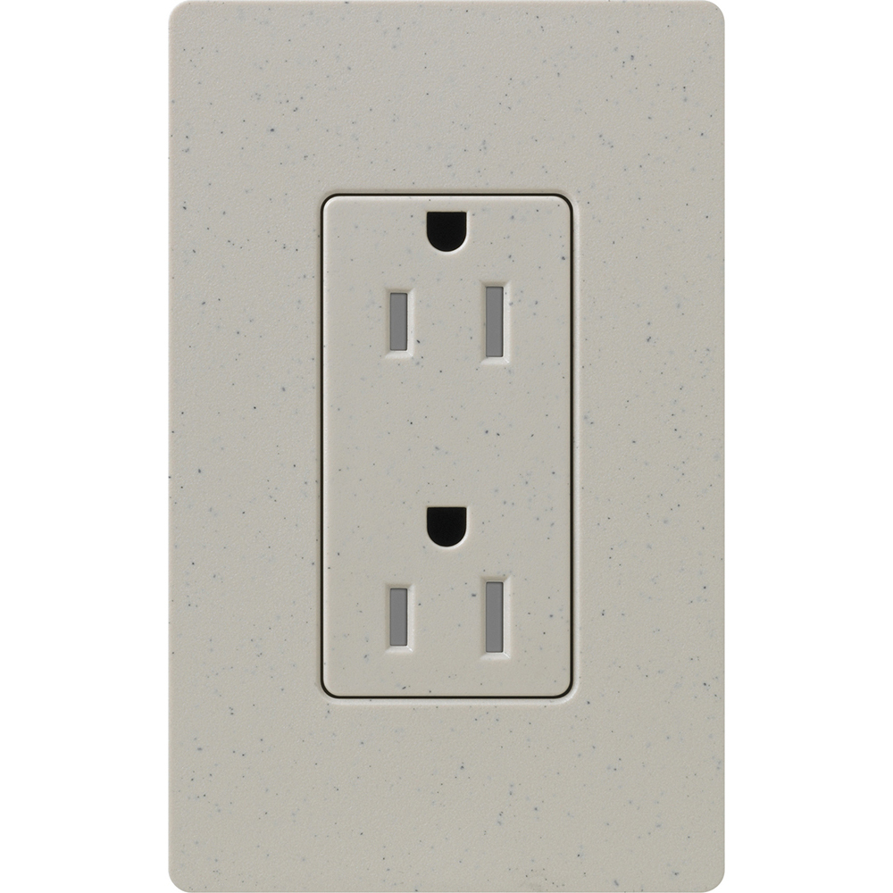 SCRS-15-TR-ST Duplex Tamper-Resistant Straight Blade Receptacle, 125 VAC, 15 A, Stone