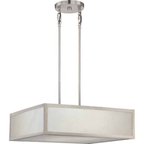 62-893 Nuvo Crate Pendant Fixture, (3) Lamp, 120 VAC, Brushed Nickel Housing