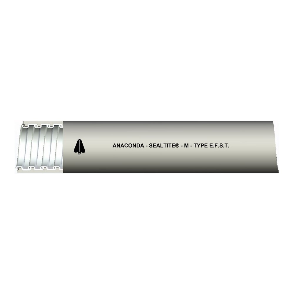 36201 Type EFST All Purpose Standard Liquid Tight Flexible Metal Conduit With Cord Packing, 3/8 in Trade, 0.485 to 0.505 in ID x 0.69 to 0.71 in OD, 200 ft Carton L, Thermoplastic PVC/Steel