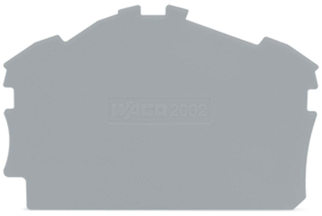 2002-6391 2001 End Intermediate Plate, For Use With Rail Mounted Terminal Block, Gray