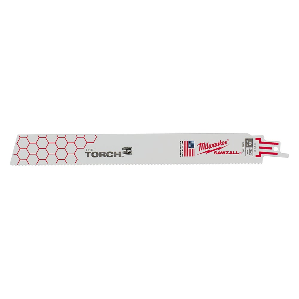 48-00-5790 Sawzall Double Duty Straight Back Reciprocating Saw Blade, 9 in L x 1 in W, 24 TPI, Bi-Metal Body, Universal/Toothed Edge Tang