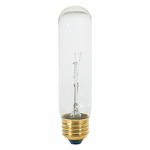 S3252 Dimmable Tubular Incandescent Lamp, 40 W, E26 Incandescent Lamp, T10 Shape, 280 Lumens Initial
