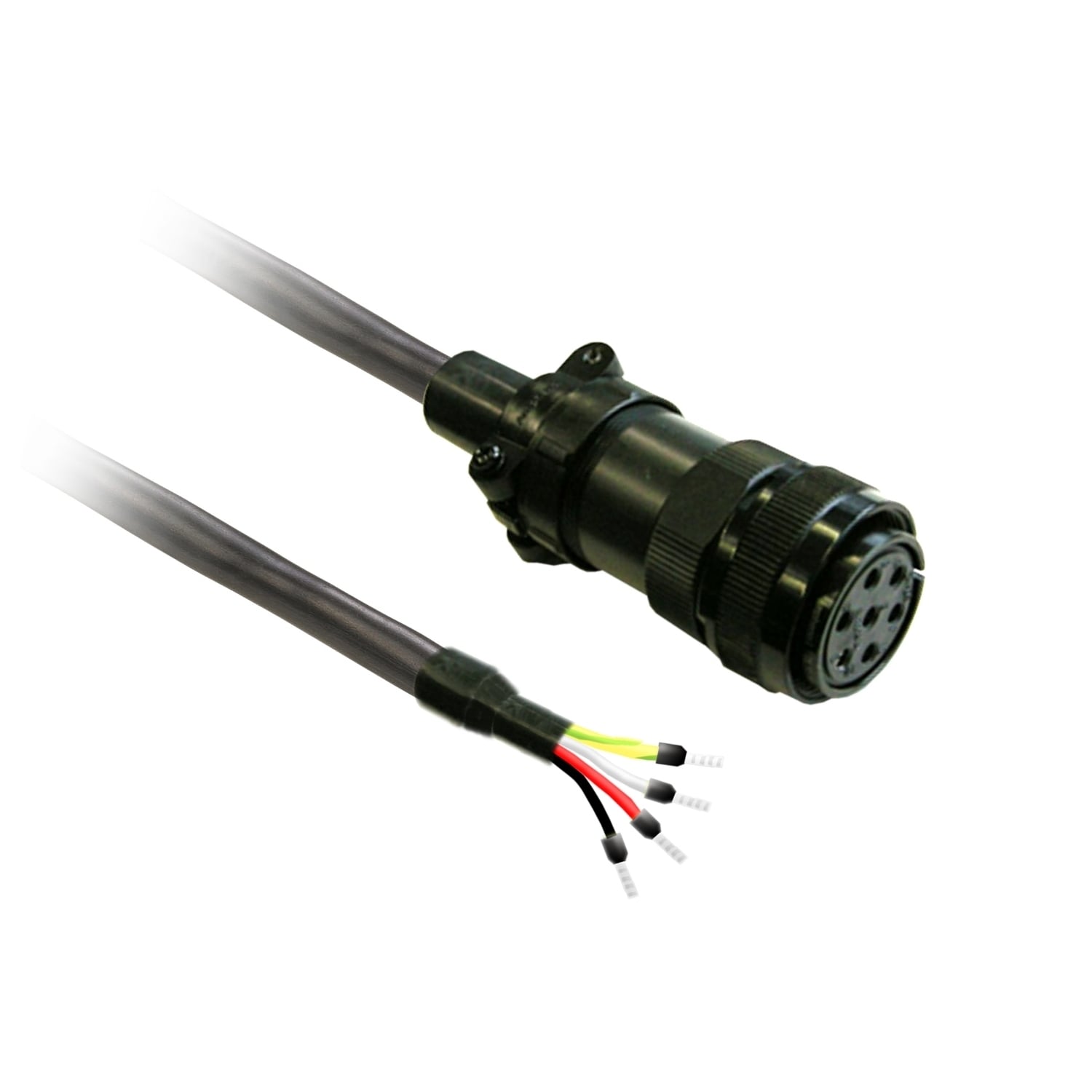 VW3M5D2AR30 Lexium Shielded Power Cable, (4) 16 AWG Conductor, 3 m L