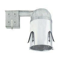 17014AR Remodel Shallow Recessed Housing, Incandescent Lamp, IC Insulation, 120 V AC, 6-1/4 in Ceiling Opening, Aluminum Housing