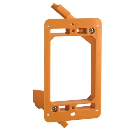 SC100RR Carlon Low Voltage Old Work Bracket With Swing Clamp, For Use With Electrical Box, Non-Metallic, Orange