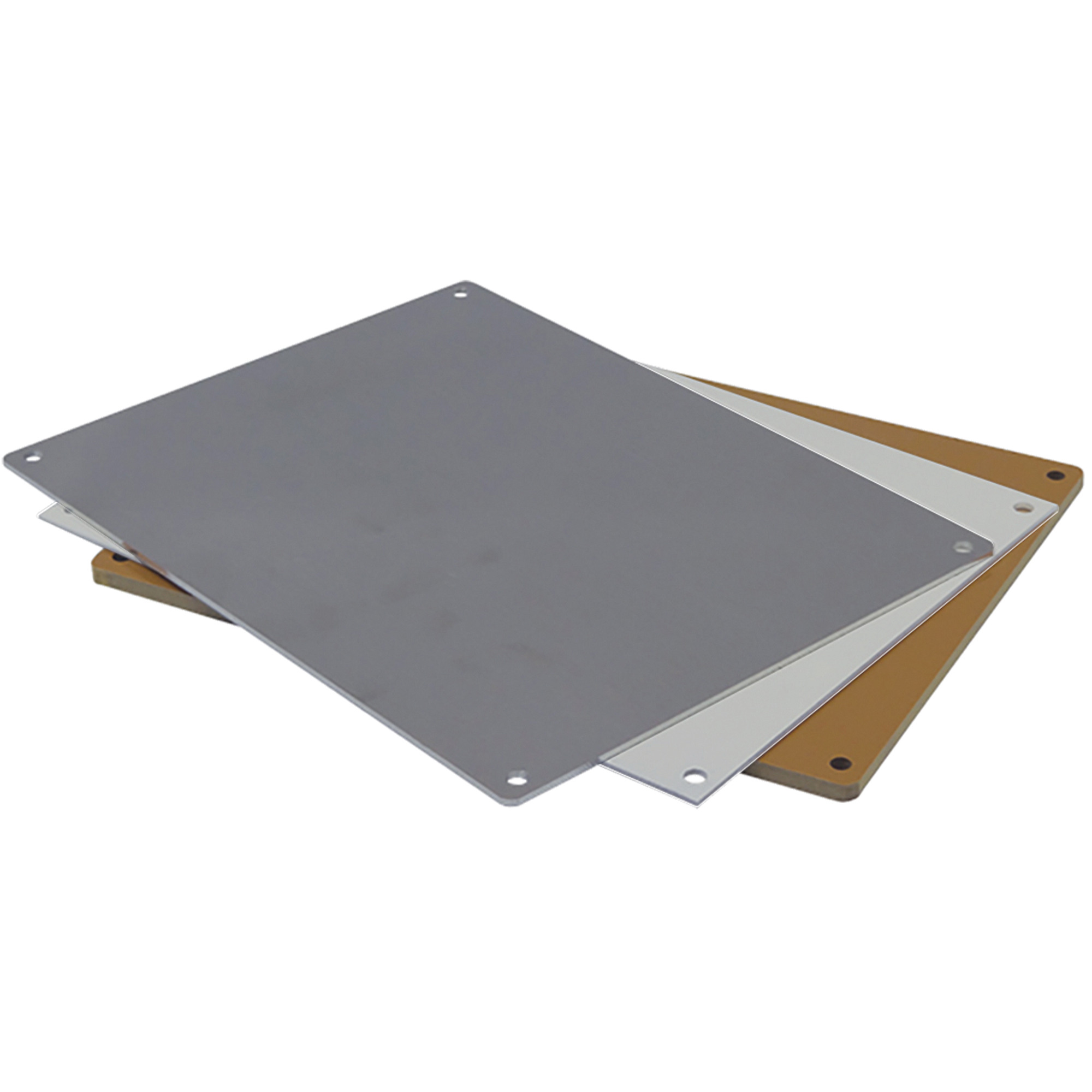 MP1008S VJ Mounting Plate, 0.38 in L x 8 in W x 10 in H, Mild Steel, Light Gray