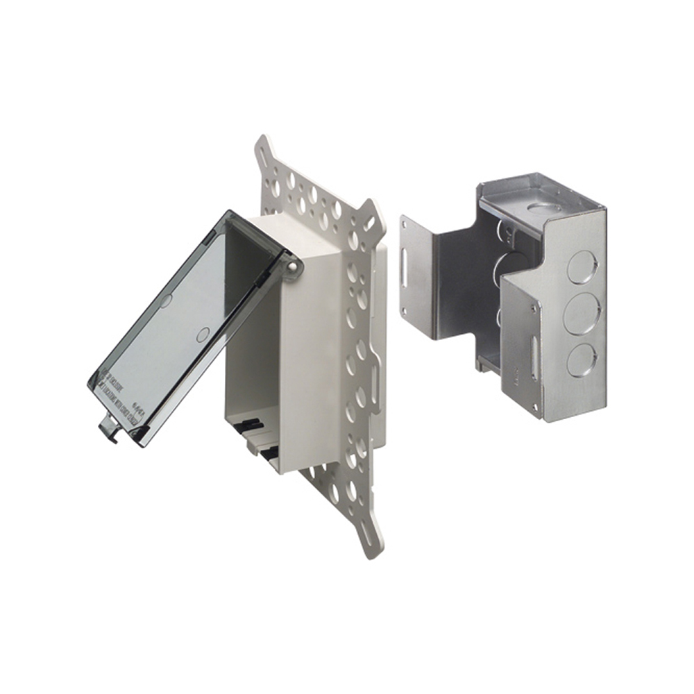 DSBHM1C InBox DB Series Low Profile Electrical Box, Plastic, 25 cu-in Capacity, 1 Gang, 7.012 in L x 9.058 in W x 5.129 in D